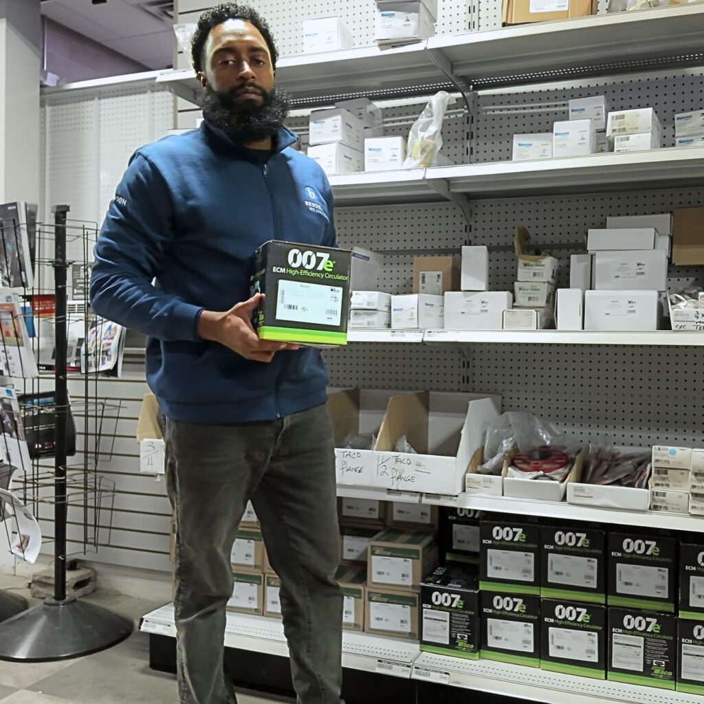 man holding circulator